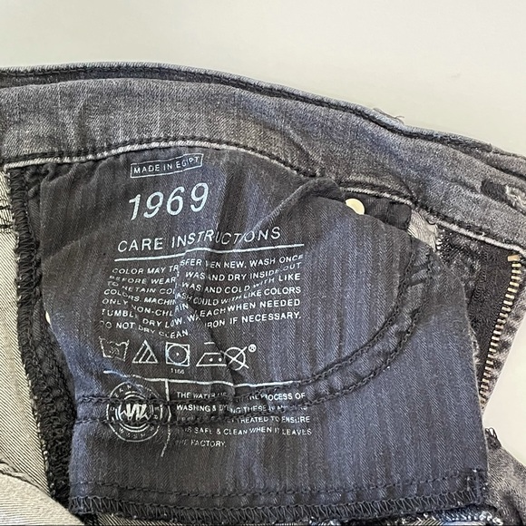 Gap 1969 Mid Rise Legging Jean Jegging Distressed Charcoal 32 / 14 - Picture 10 of 12